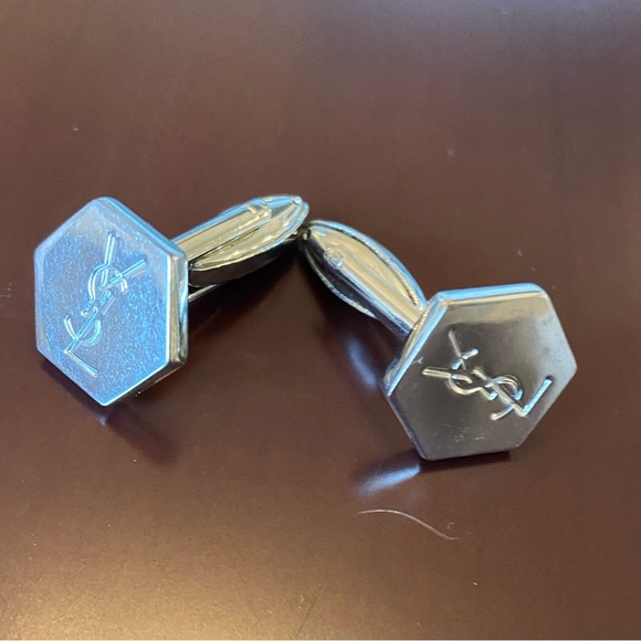 YVES SAINT LAURENT Hexagon Cuff Links - Picture 5 of 7